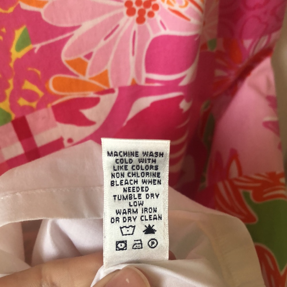 Lilly Pulitzer Pink Patchwork Shift Dress With Wh… - image 8